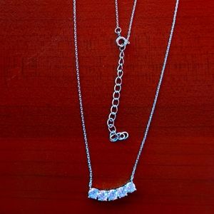 Classic Silver Necklace with Cubic Zirconia jewels